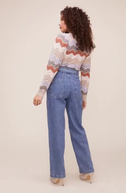 Emma Chevron Sweater -ASTR the Label Store ACT16173 TAUPE BLUE MULTI 3 scaled