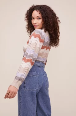 Emma Chevron Sweater -ASTR the Label Store ACT16173 TAUPE BLUE MULTI 4 scaled