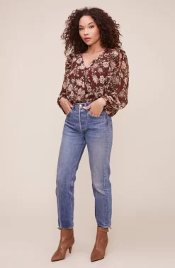 Odette Floral Bodysuit -ASTR the Label Store ACT16220 CINNAMON MULTI FLORAL 2 scaled