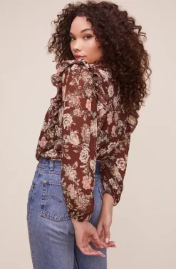 Odette Floral Bodysuit -ASTR the Label Store ACT16220 CINNAMON MULTI FLORAL 5 scaled