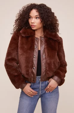 Patricia Jacket -ASTR the Label Store ACT16263 CHOCOLATE 2 scaled