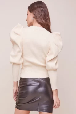Elina Puff Sleeve Sweater -ASTR the Label Store ACT16298 CREAM 5 scaled