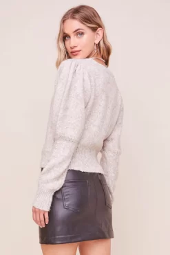 Bexley Puff Sleeve Sweater -ASTR the Label Store ACT16301 OATMEAL 4 scaled