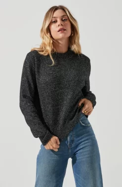 Arabella Metallic Open Back Sweater -ASTR the Label Store ACT16314 BLACK SILVER 4 scaled