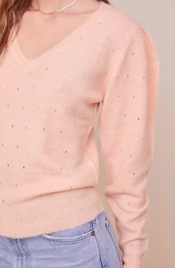 Abigail Puff Sleeve Sweater -ASTR the Label Store ACT16322 PEACHJEWEL 3 scaled