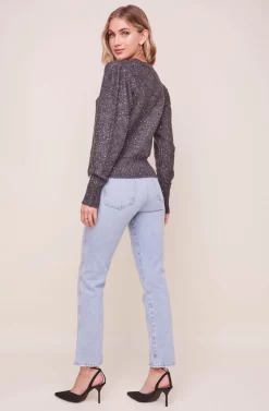 Dorothy Puff Sleeve Sweater -ASTR the Label Store ACT16404 CHARCOAL 3 scaled