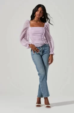 Tonina Puff Sleeve Top -ASTR the Label Store ACT16469B LIGHTLILAC 1 b679a26c 7f25 4a51 af50 09c954aa5376 scaled