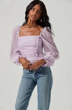 Tonina Puff Sleeve Top -ASTR the Label Store ACT16469B LIGHTLILAC 3 887a96dd 1cd2 42d7 baee 21c95e8897e5 scaled