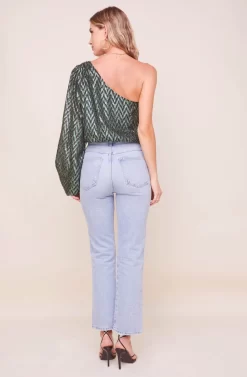 Serenade One Shoulder Top -ASTR the Label Store ACT16524JC EMERALD 3 scaled