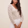 Angelica Pointelle Knit Cardigan