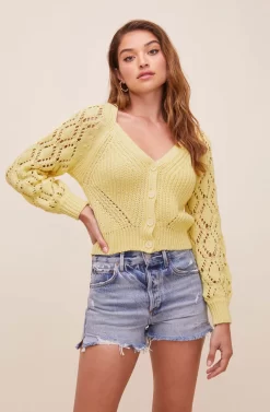 Angelica Pointelle Cardigan -ASTR the Label Store ACT16550 LEMONADE 4 scaled
