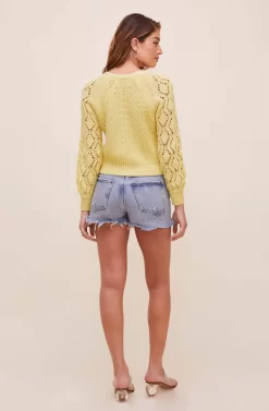 Angelica Pointelle Cardigan -ASTR the Label Store ACT16550 LEMONADE 6 scaled