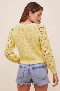 Angelica Pointelle Cardigan -ASTR the Label Store ACT16550 LEMONADE 7 scaled