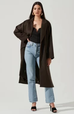 Sonoma Oversized Coat -ASTR the Label Store ACT16729 DARKESPRESSO 1 NEW scaled