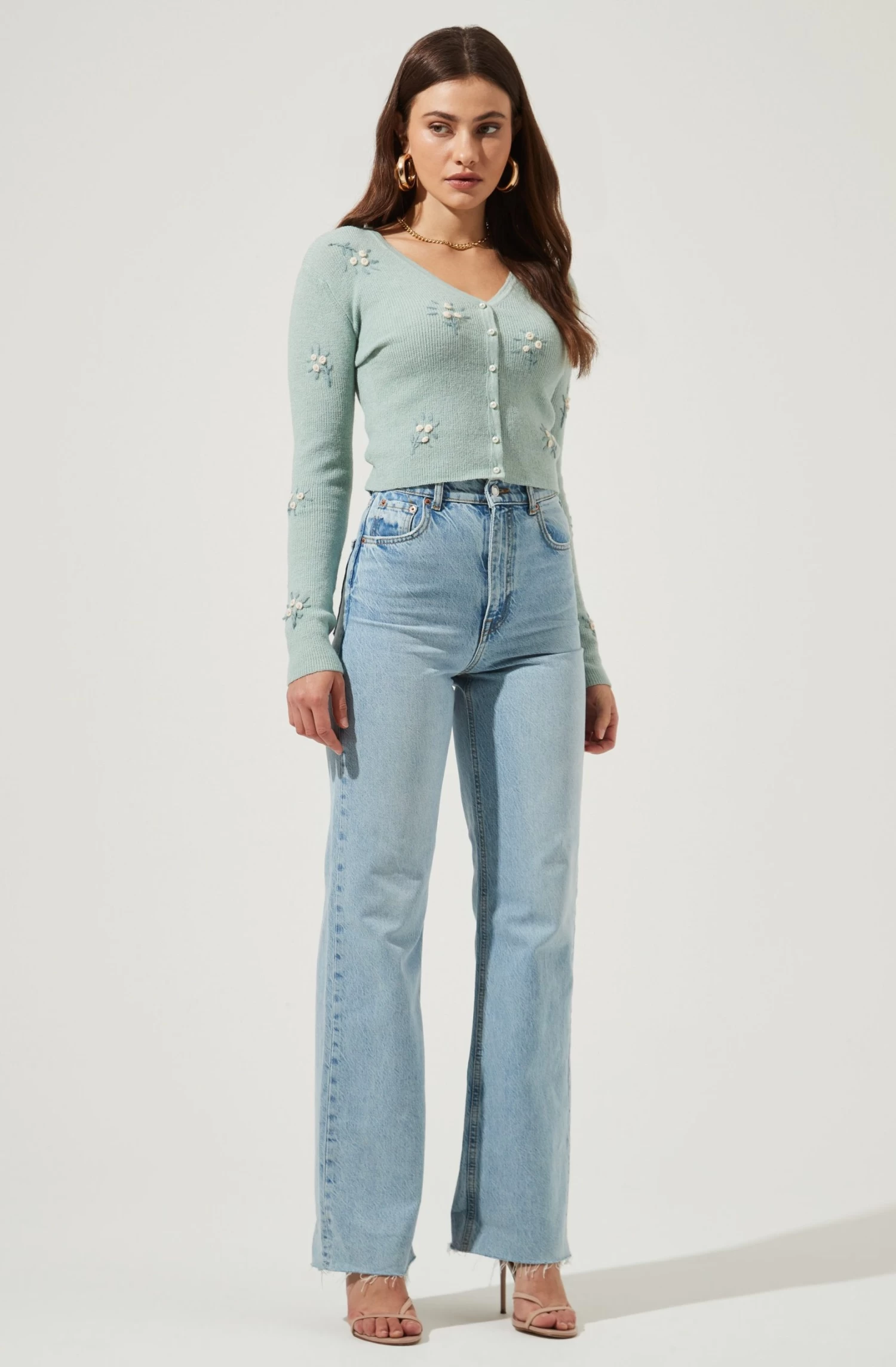 Bouquet Floral Embroidered Cardigan 3 Bouquet Floral Embroidered Cardigan - Image 3