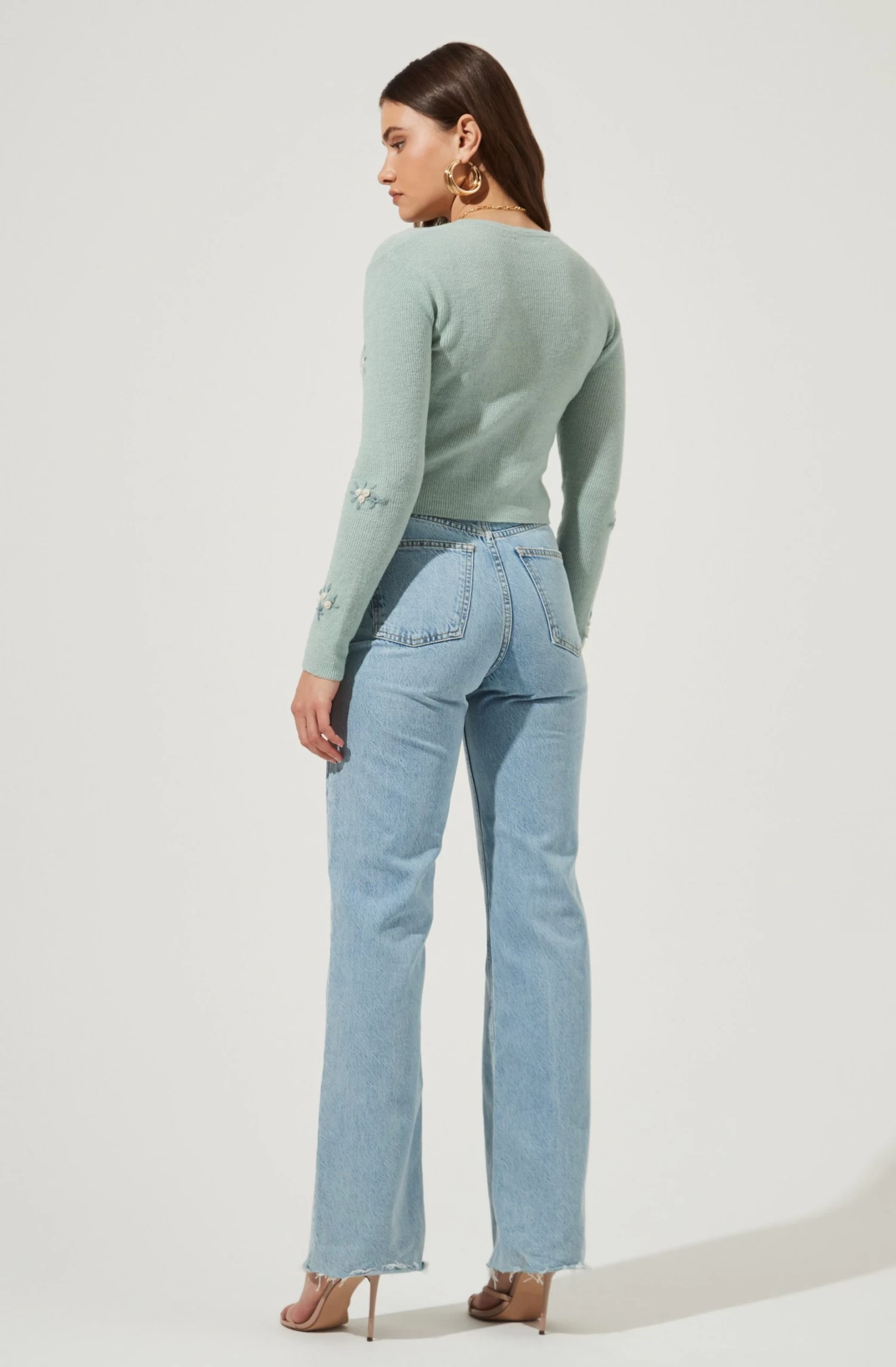 Bouquet Floral Embroidered Cardigan 2 Bouquet Floral Embroidered Cardigan - Image 2