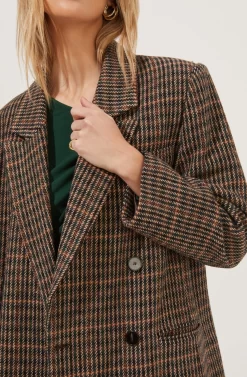 Autumn Plaid Oversized Blazer -ASTR the Label Store ACT16809 BROWN GREENPLAID 4 scaled