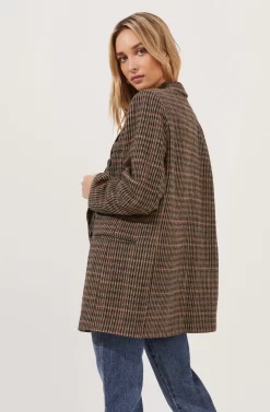 Autumn Plaid Oversized Blazer -ASTR the Label Store ACT16809 BROWN GREENPLAID 6 scaled