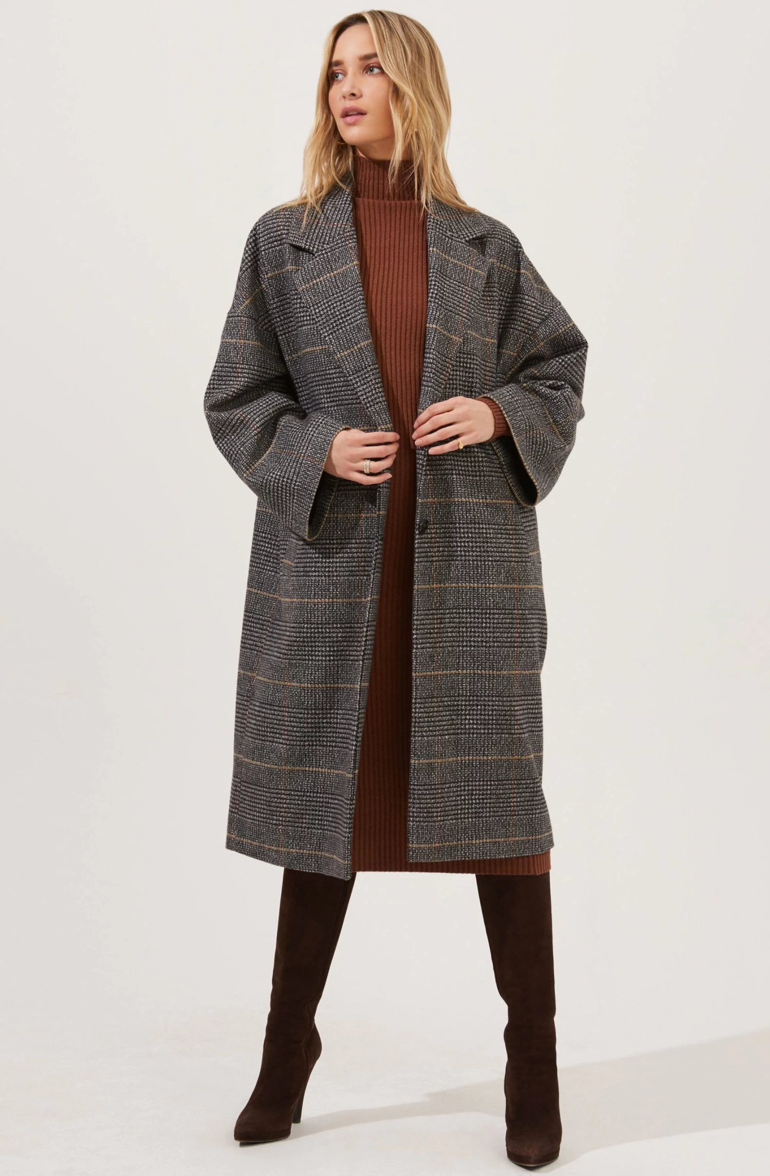 Evanston Plaid Oversized Coat 1 Evanston Plaid Oversized Coat