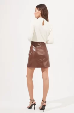 Paxton Asymmetrical Cutout Wrap Front Bodysuit -ASTR the Label Store ACT16886 OFFWHITE 4 scaled