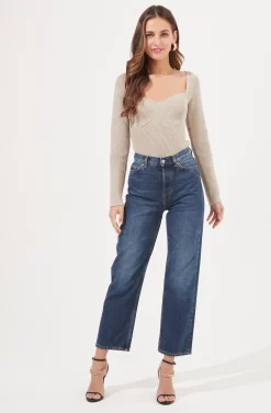 Fletcher Ribbed Knit Sweater -ASTR the Label Store ACT16932 TAUPE SILVER 1 scaled