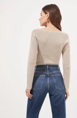 Fletcher Ribbed Knit Sweater -ASTR the Label Store ACT16932 TAUPE SILVER 5 scaled