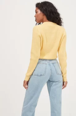 Astoria Attached Shrug Sweater -ASTR the Label Store ACT17006 SUNSHINEYELLOW 6 scaled