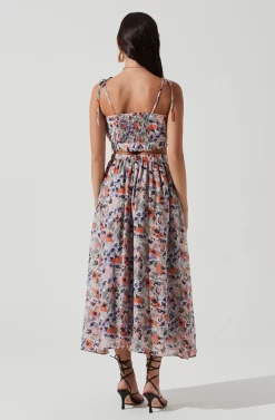Terra Bella Floral Maxi Skirt -ASTR the Label Store ACT17024 PEACHORANGEMULTIFLORAL 0744 scaled