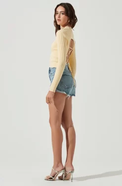 Avila Ribbed Knit Strappy Back Sweater -ASTR the Label Store ACT17036 SOFTYELLOW 3 scaled