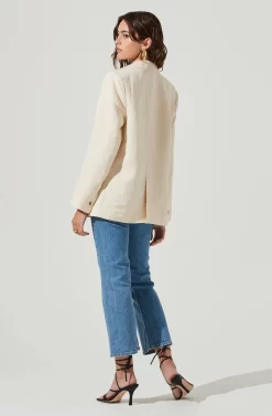 Rio Oversized Linen Blazer -ASTR the Label Store ACT17090 CREAM 3 scaled