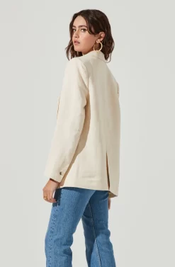 Rio Oversized Linen Blazer -ASTR the Label Store ACT17090 CREAM 4 scaled