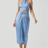 Robin Tie Waist Cutout Midi Skirt