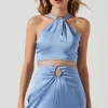 Robin Halter Tie Back Crop Top