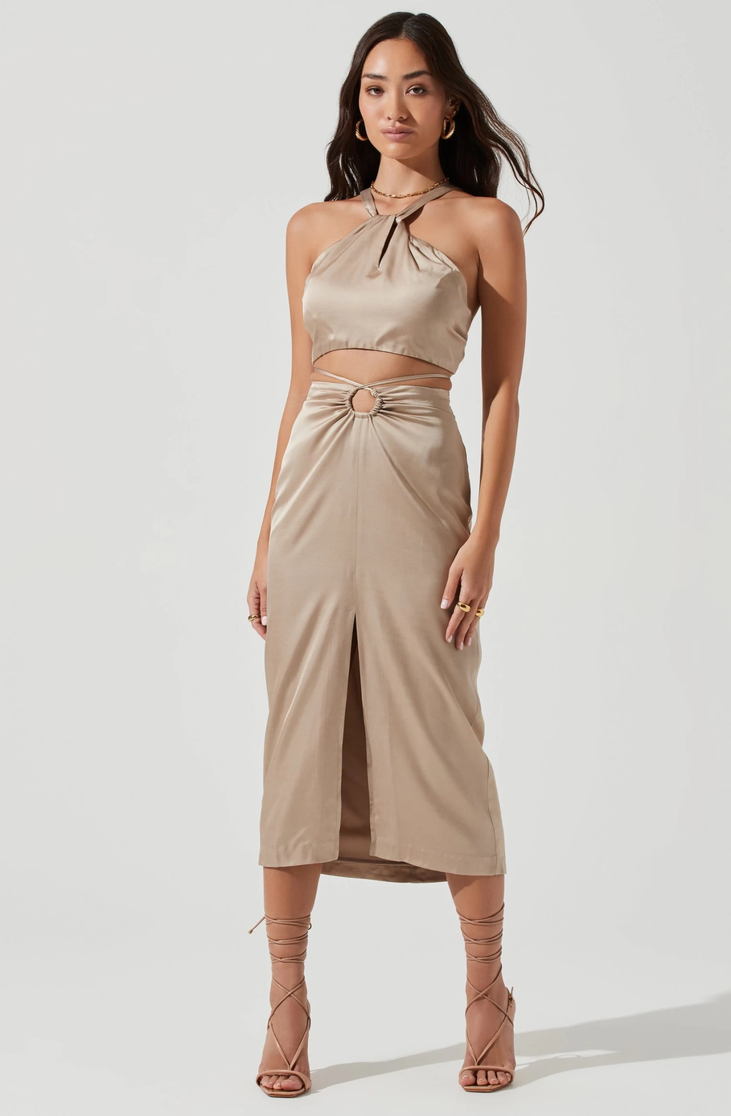 Robin Tie Waist Cutout Midi Skirt 6 Robin Tie Waist Cutout Midi Skirt - Image 6