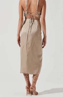 Robin Tie Waist Cutout Midi Skirt 17 Robin Tie Waist Cutout Midi Skirt -ASTR the Label Store ACT17181 KHAKI 1947 scaled