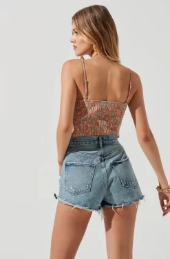 Brixley Floral Underwire Bustier Top -ASTR the Label Store ACT17260B CARAMELMULTIFLORAL 1322 scaled