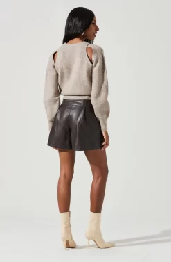Adira Shoulder Cutout Sweater -ASTR the Label Store ACT17301 TAUPE 1234 scaled