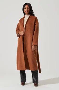 Berkley Tie Waist Coat -ASTR the Label Store ACT17309 CAMEL 0800 scaled