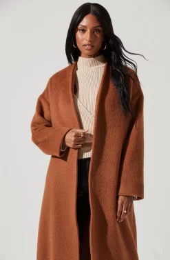 Berkley Tie Waist Coat -ASTR the Label Store ACT17309 CAMEL 0811 scaled