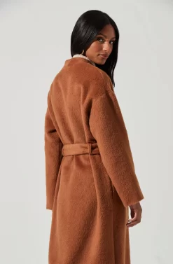 Berkley Tie Waist Coat -ASTR the Label Store ACT17309 CAMEL 0829 scaled