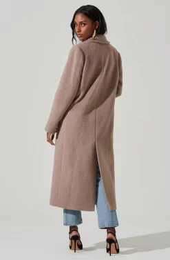 Morana Double Breasted Duster Coat 21 Morana Double Breasted Duster Coat -ASTR the Label Store ACT17315B TAUPE 5 scaled