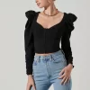 Quinn Ruched Sleeve Corset Top