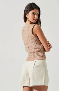 Carter Knit V Neck Vest 7 Carter Knit V Neck Vest -ASTR the Label Store ACT17364 TAUPE 1433 scaled