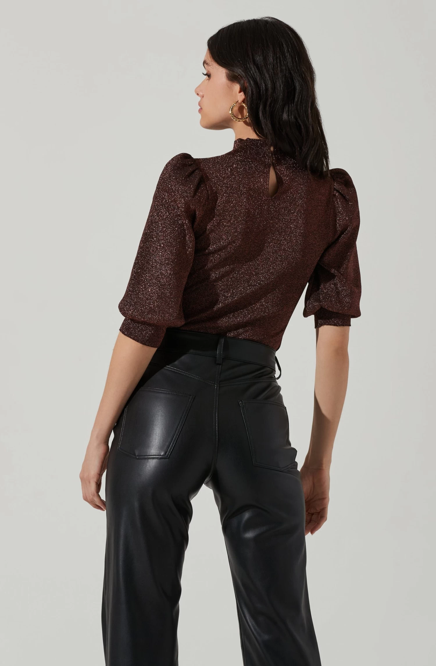 Kay Metallic Puff Sleeve Sweater 5 Kay Metallic Puff Sleeve Sweater - Image 5