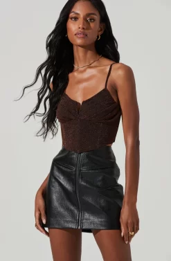 Suri Metallic Crop Top