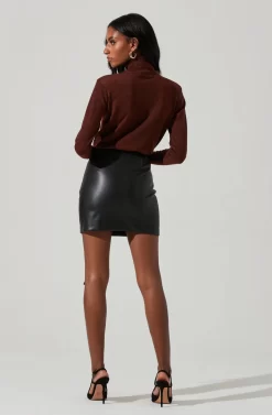 Alden Turtleneck Sweater -ASTR the Label Store ACT17410 RUST 4 scaled