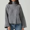 Wren Mock Neck Wrap Front Sweater
