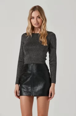 Elara Metallic Strappy Back Sweater -ASTR the Label Store ACT17469B BLACKRAINBOW 3 scaled