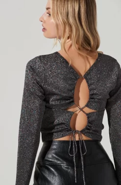 Elara Metallic Strappy Back Sweater -ASTR the Label Store ACT17469B BLACKRAINBOW 4 scaled