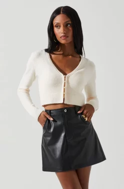 Melissa Pearl Embellished Cardigan Sweater -ASTR the Label Store ACT17475P CREAM 4 scaled